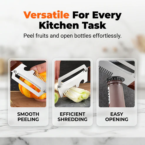 3-in-1 Scallion Shredder & Peeler Kitchen Tool