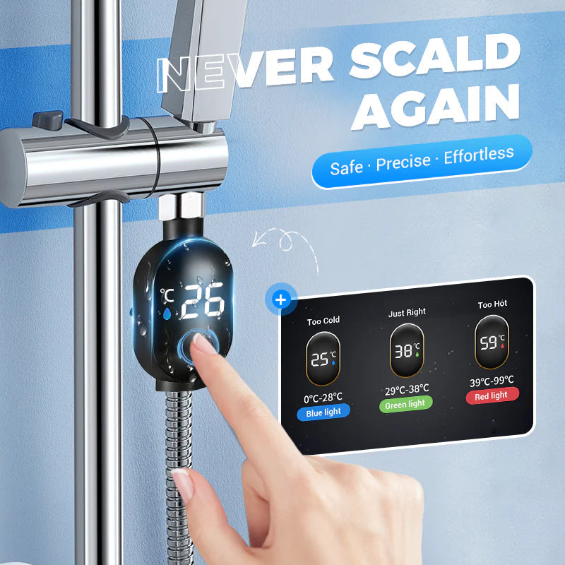 🌡️Shower Thermometer - Instant Digital Display, Waterproof & Easy Install for Safe Bathing📦