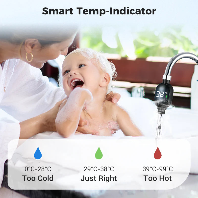 🌡️Shower Thermometer - Instant Digital Display, Waterproof & Easy Install for Safe Bathing📦