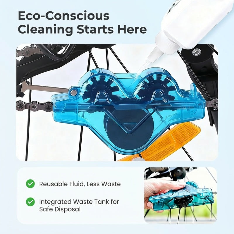 Bike Chain Scrubber – Deep Grease Removal, Cleans Internal Links & Easy-to-Use Ergonomic Design