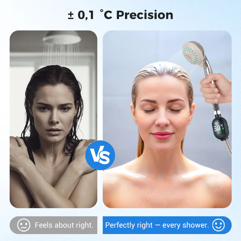🌡️Shower Thermometer - Instant Digital Display, Waterproof & Easy Install for Safe Bathing📦