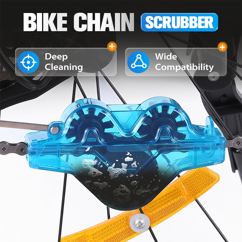 Bike Chain Scrubber – Deep Grease Removal, Cleans Internal Links & Easy-to-Use Ergonomic Design