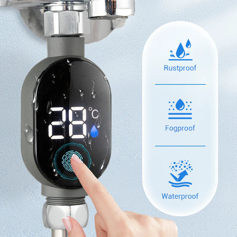 🌡️Shower Thermometer - Instant Digital Display, Waterproof & Easy Install for Safe Bathing📦