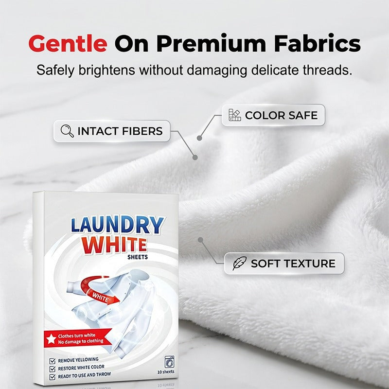 Deep Cleaning Laundry Whitening Sheets Powerful Stain Remover Brightening Fabric Laundry Cleaning Sheets