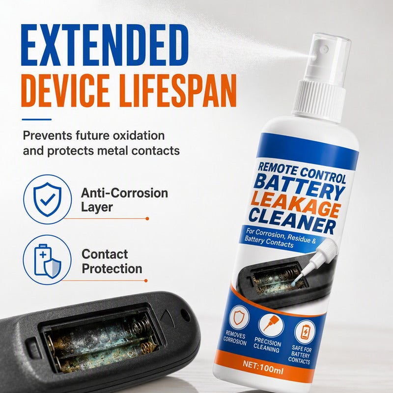 Portable Precision Electronic Contact Cleaner Spray – Battery Leakage Corrosion Remover, Restore Conductivity for Remote Controls, Toys & Household Electronic Battery Contacts