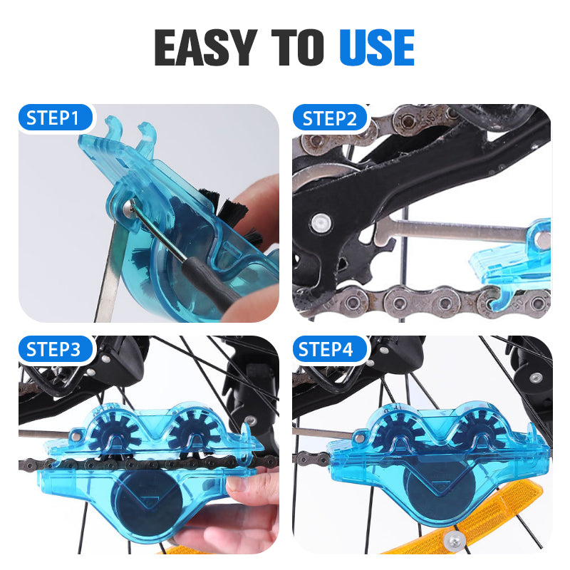 Bike Chain Scrubber – Deep Grease Removal, Cleans Internal Links & Easy-to-Use Ergonomic Design