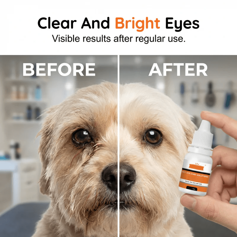 Vet-Recommended Eye Solution – Gentle Formula for Sensitive Breeds 🩺🐕 - Denna