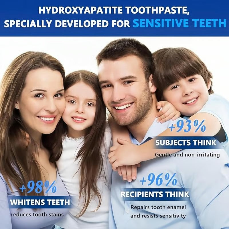Hydroxyapatite Toothpaste 7.5% for Enamel Repair & Teeth Whitening Refreshing Flavor Fluorid