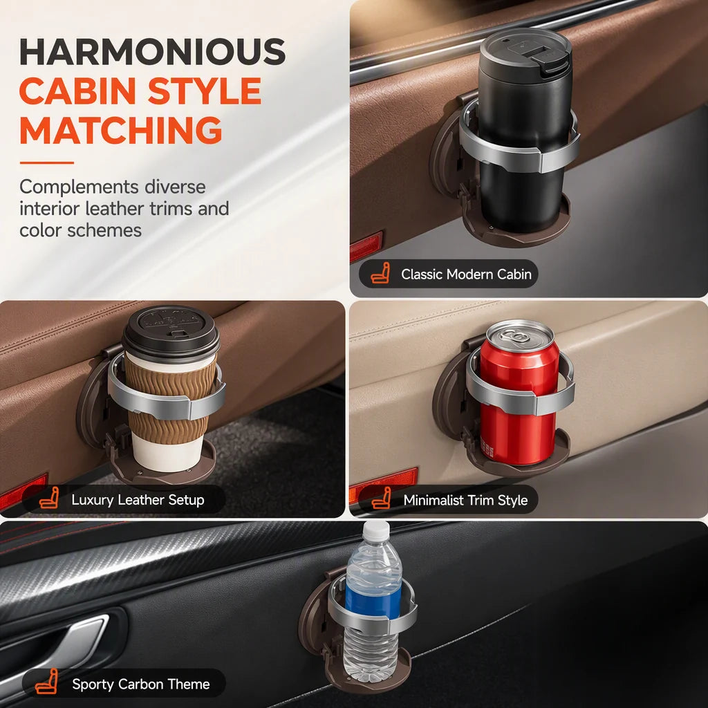 Foldable Car Door Cup Holder – Large diameter & clip-on