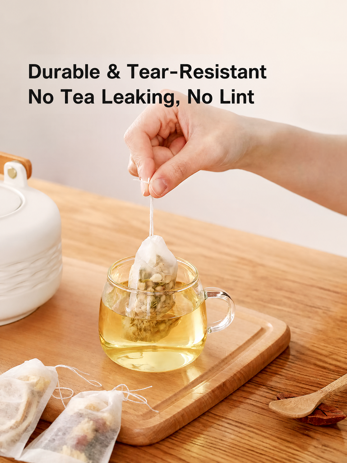 Corn fiber tea bags - disposable tea bags